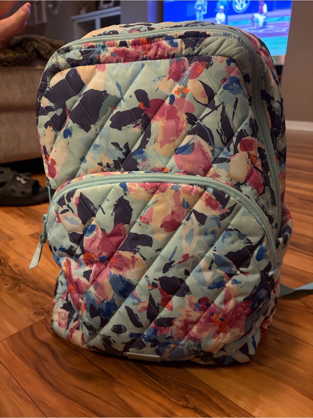 Vera Bradley Floating Blossoms Quilted XL Backpack